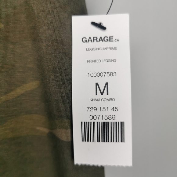 NWT GARAGE Khaki Camo Leggings Size Medium - Picture 3 of 5